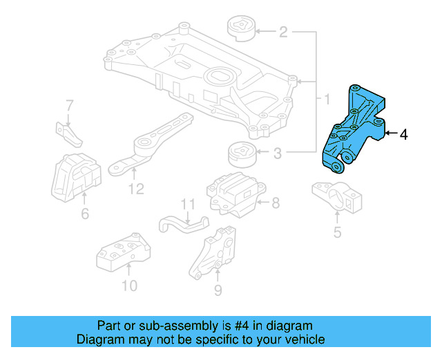 Engine Cradle Bracket 1K0-810-812 - View 4