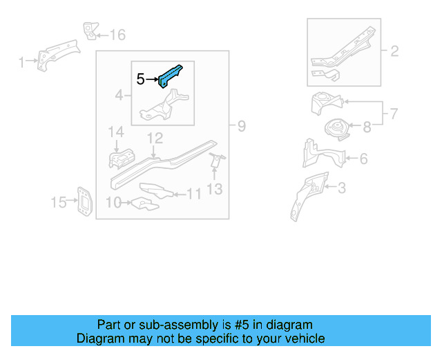 Engine Cradle Bracket 1K0-810-812 - View 6
