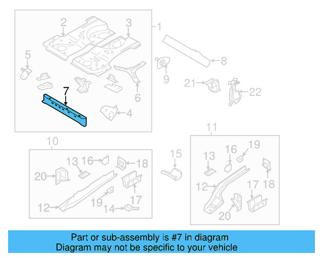 Floor Pan Cross 1K0-813-146 - View 15