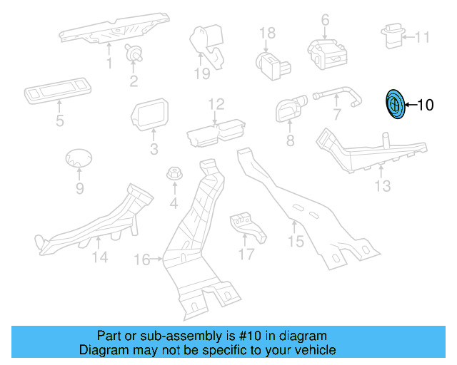 Mount Bracket Nut N-015-082-10 - View 103