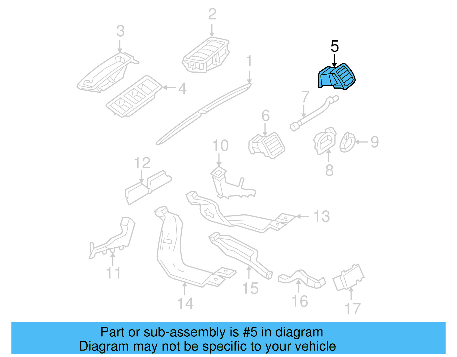 Air Vent 1K0-819-704-D-1QB - View 4