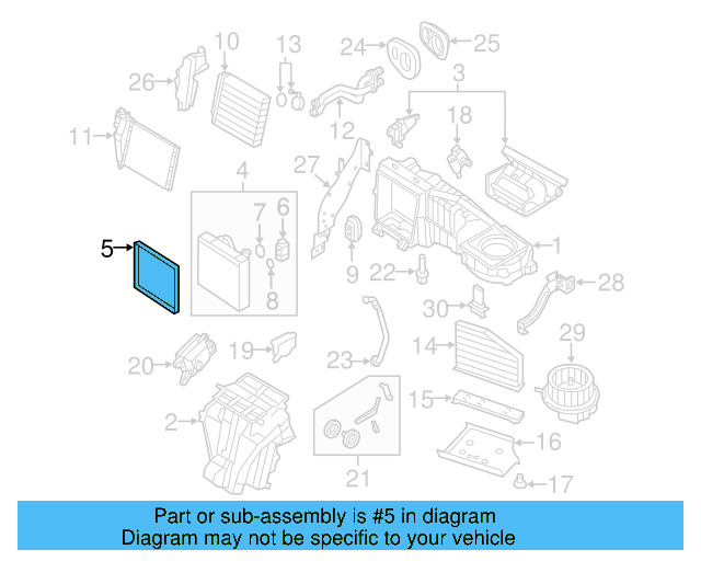 A/C Evaporator Core Seal 1K0-820-080 - View 14