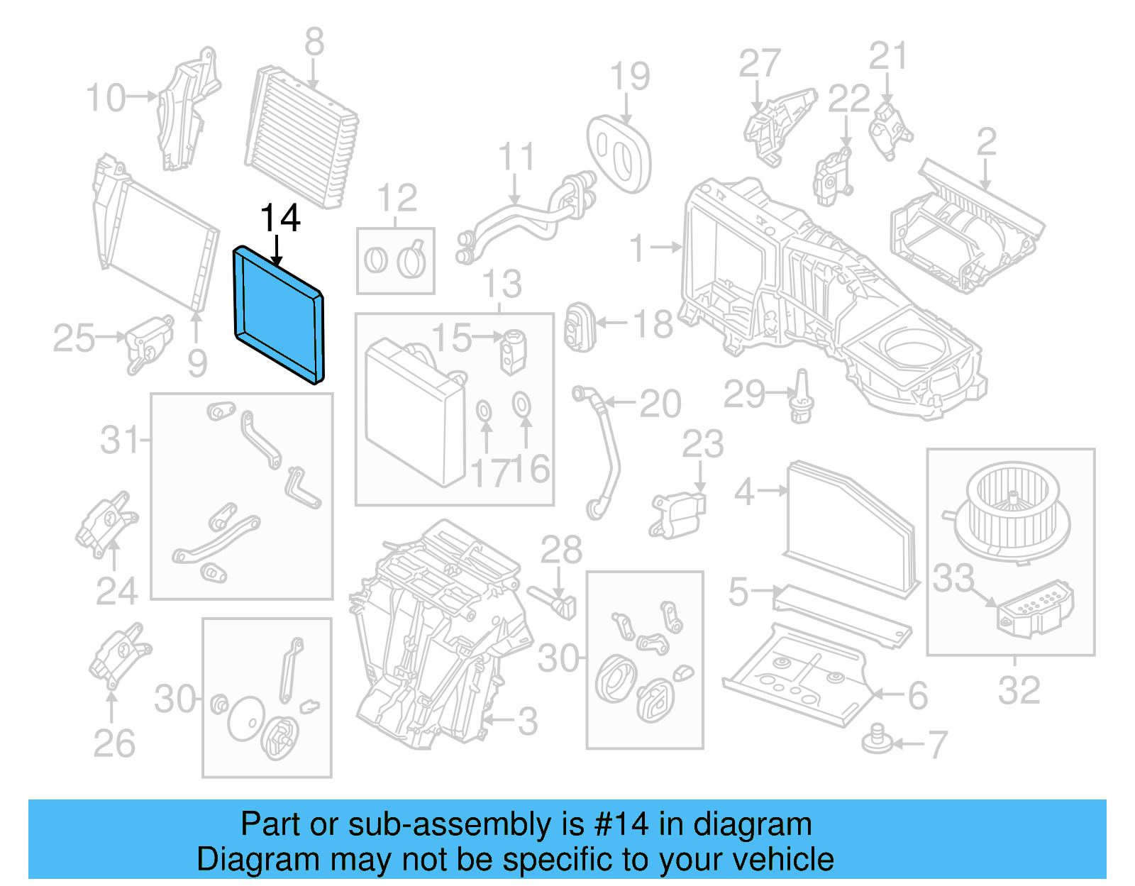 A/C Evaporator Core Seal 1K0-820-080 - View 13