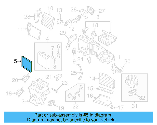 A/C Evaporator Core Seal 1K0-820-080 - View 29