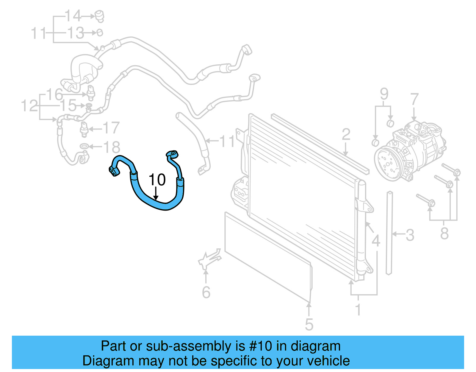 AC Hoses 1K0-820-721-BK - View 9