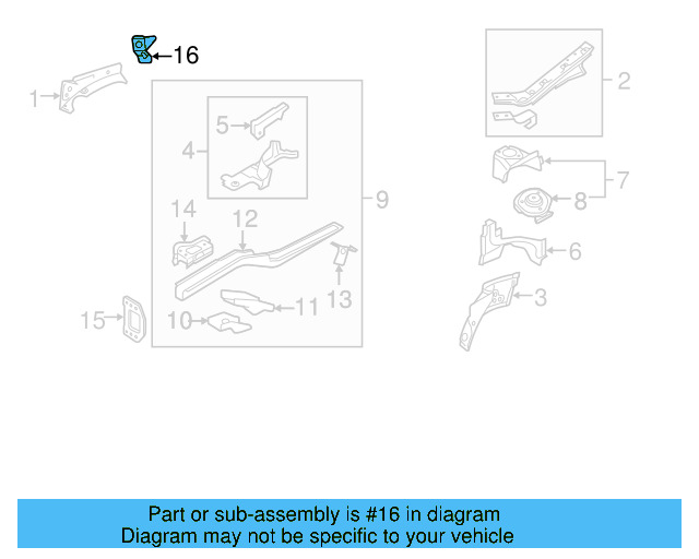 Mount Bracket 1K0-823-402-A - View 9