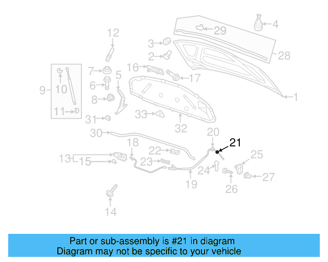 Release Cable Grommet 1K0-823-591-B - View 76