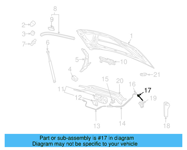 Release Cable Grommet 1K0-823-591-B - View 67