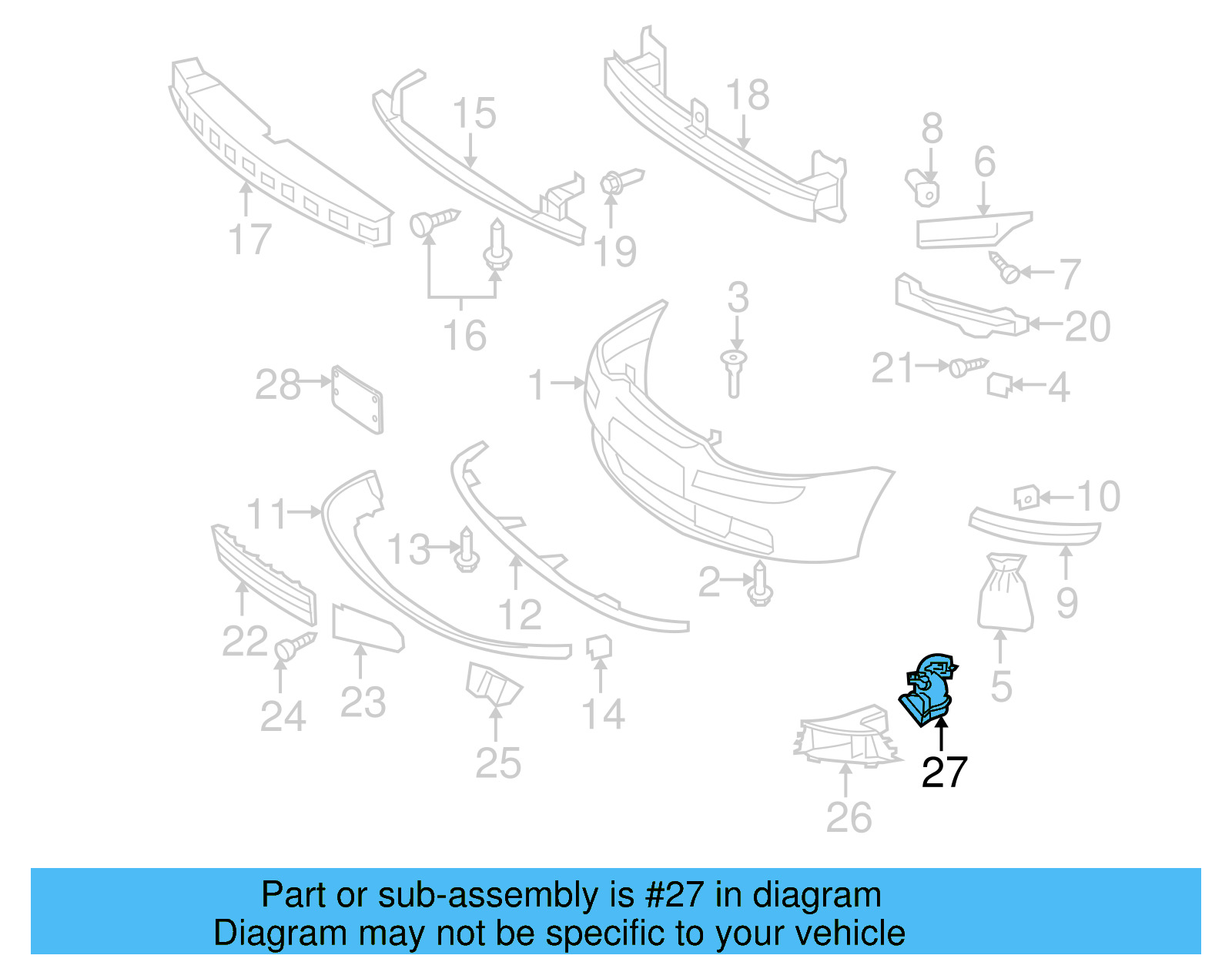Rear Duct 1K0-825-323 - View 6