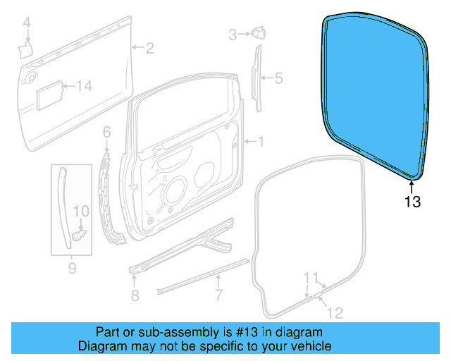 Door Weather 1K0-837-299 - View 5