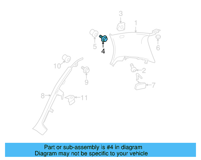 Lower Quarter Trim Clip 1K0-853-577 - View 11