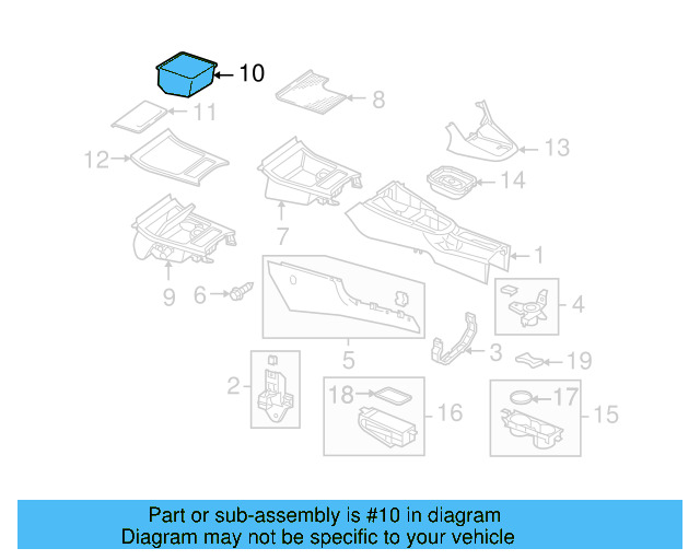 Ashtray Insert 1K0-857-335-9B9