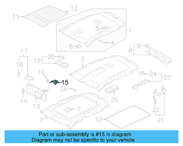 Sun Visor Holder 1K0-857-561-B-82V - View 20