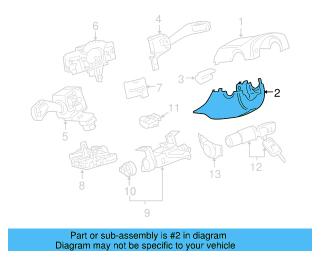 Lower Column Cover 1K0-858-559-C-9B9 - View 10