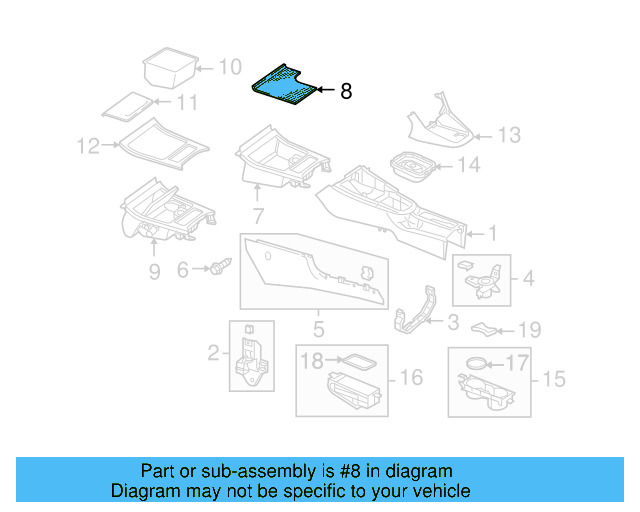 Console Mat 1K0-863-330-9B9 - View 4