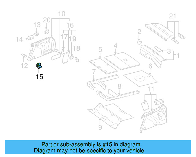 Tie Down Hook 1K0-864-203-C-2ZZ - View 31