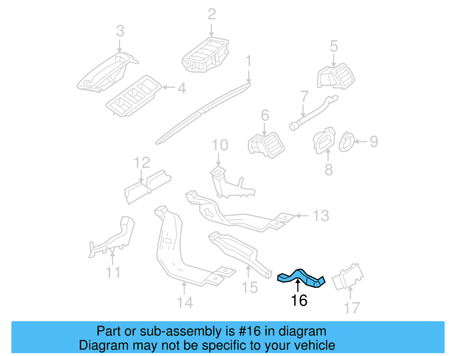 Rear Duct 1K0-864-255-C - View 34