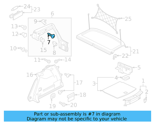 Rear Floor Pan Hook 5Q0-885-473 - View 17