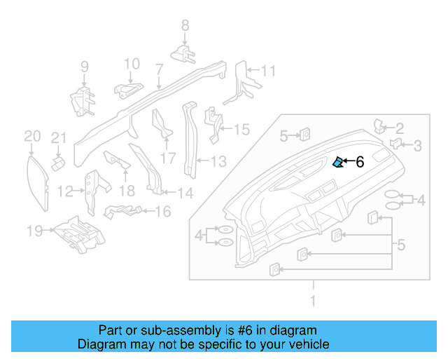 Side Cover Clip 1K0-867-388-A - View 129