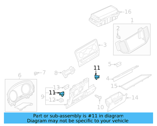 Side Cover Clip 1K0-867-388-A - View 187