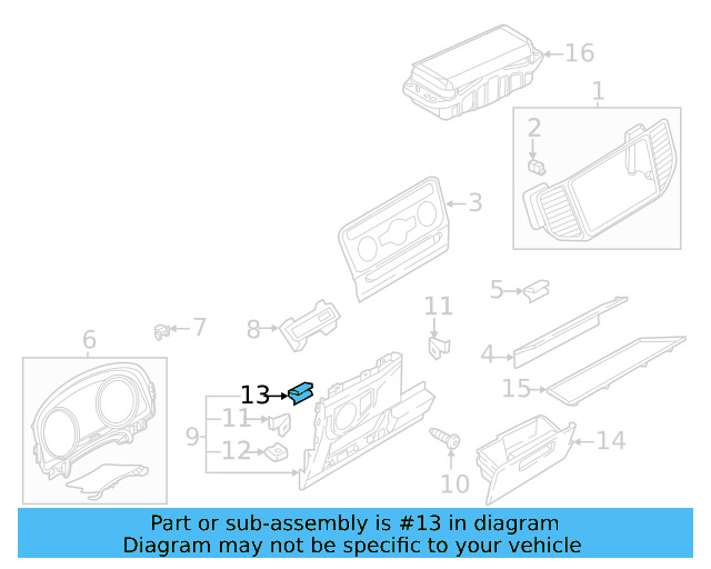 Side Cover Clip 1K0-867-388-A - View 190