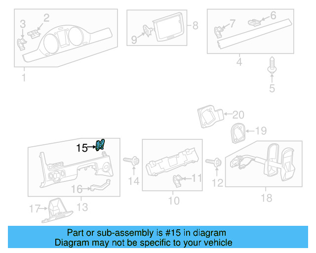 Side Cover Clip 1K0-867-388-A - View 138