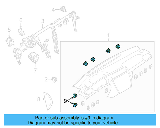 Side Cover Clip 1K0-867-388-A - View 191