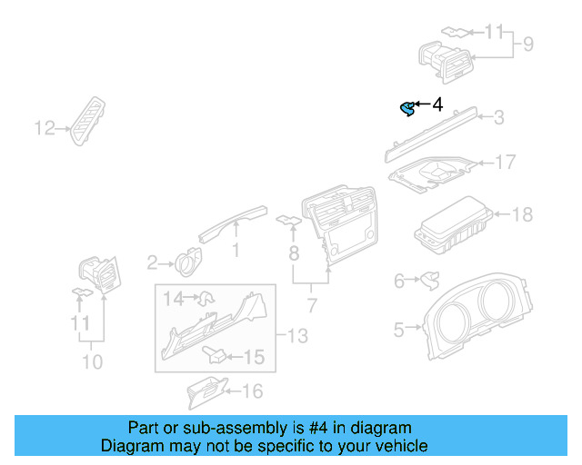 Side Cover Clip 1K0-867-388-A - View 176