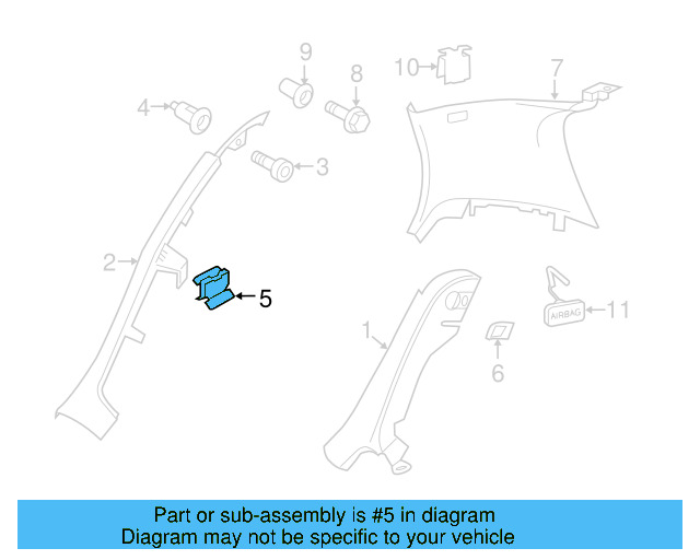 Lower Quarter Trim Clip 1K0-853-577 - View 34