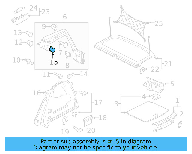 Rear Floor Pan Hook 5Q0-885-473 - View 18