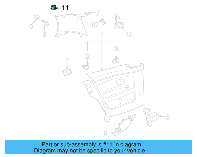 Upper Center Pillar Trim Retainer Nut 1K0-880-288-A - View 69