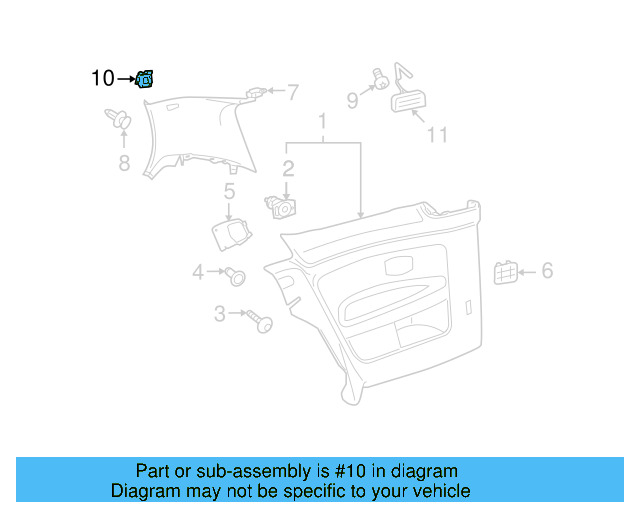 Upper Center Pillar Trim Retainer Nut 1K0-880-288-A - View 68