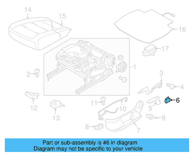 Adjust Handle Retainer Clip 1K0-881-449 - View 53