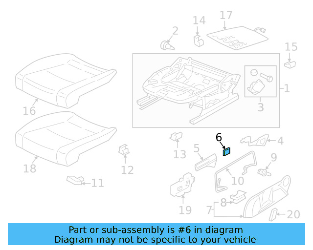 Adjust Handle Retainer Clip 1K0-881-449 - View 14