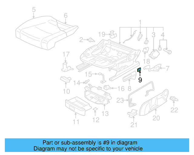 Adjust Handle Retainer Clip 1K0-881-449 - View 16