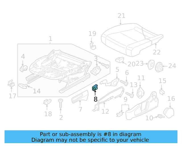 Adjust Handle Retainer Clip 1K0-881-449 - View 62