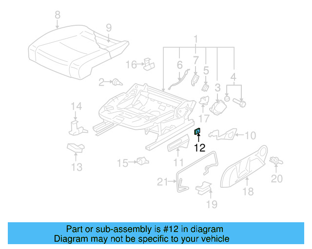 Adjust Handle Retainer Clip 1K0-881-449