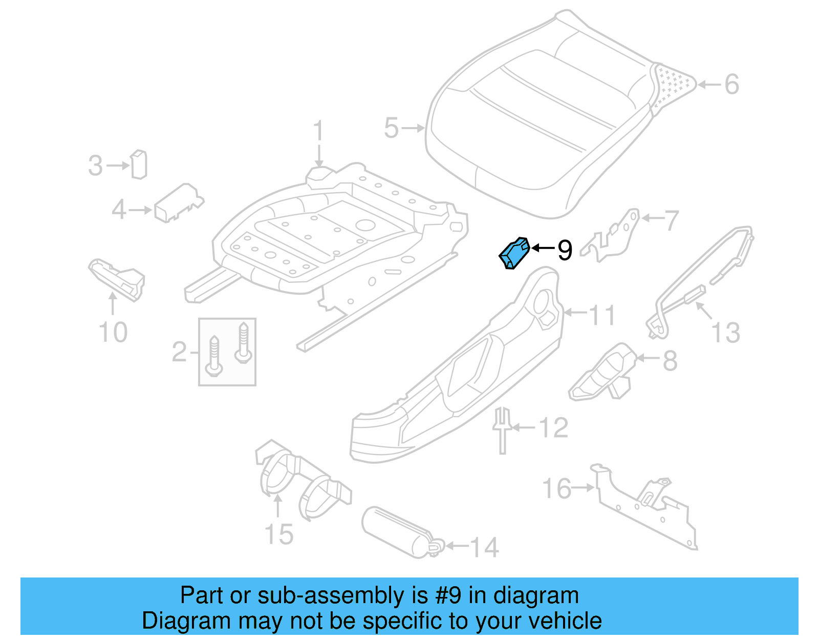 Adjust Handle Retainer Clip 1K0-881-449 - View 65
