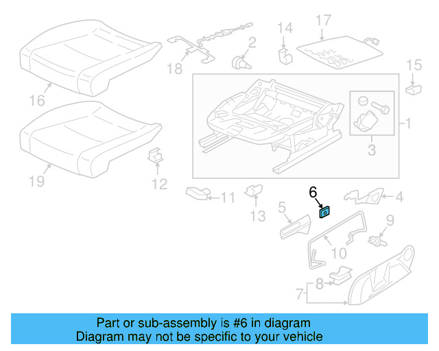 Adjust Handle Retainer Clip 1K0-881-449 - View 17