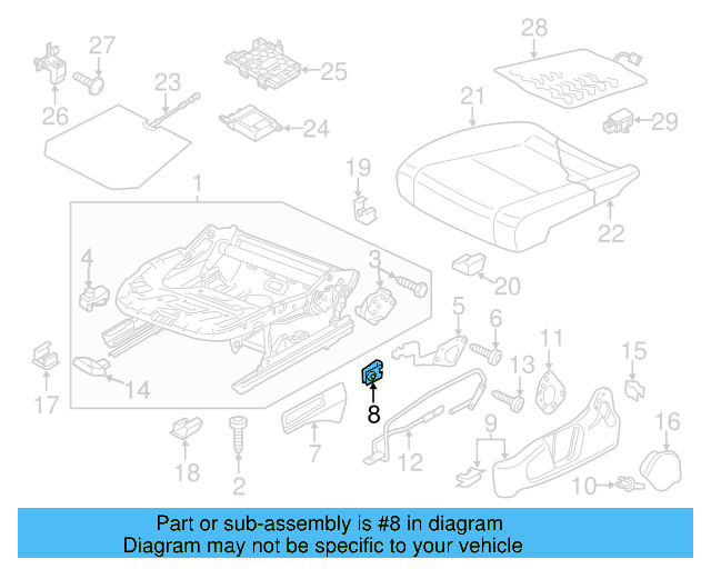 Adjust Handle Retainer Clip 1K0-881-449 - View 43