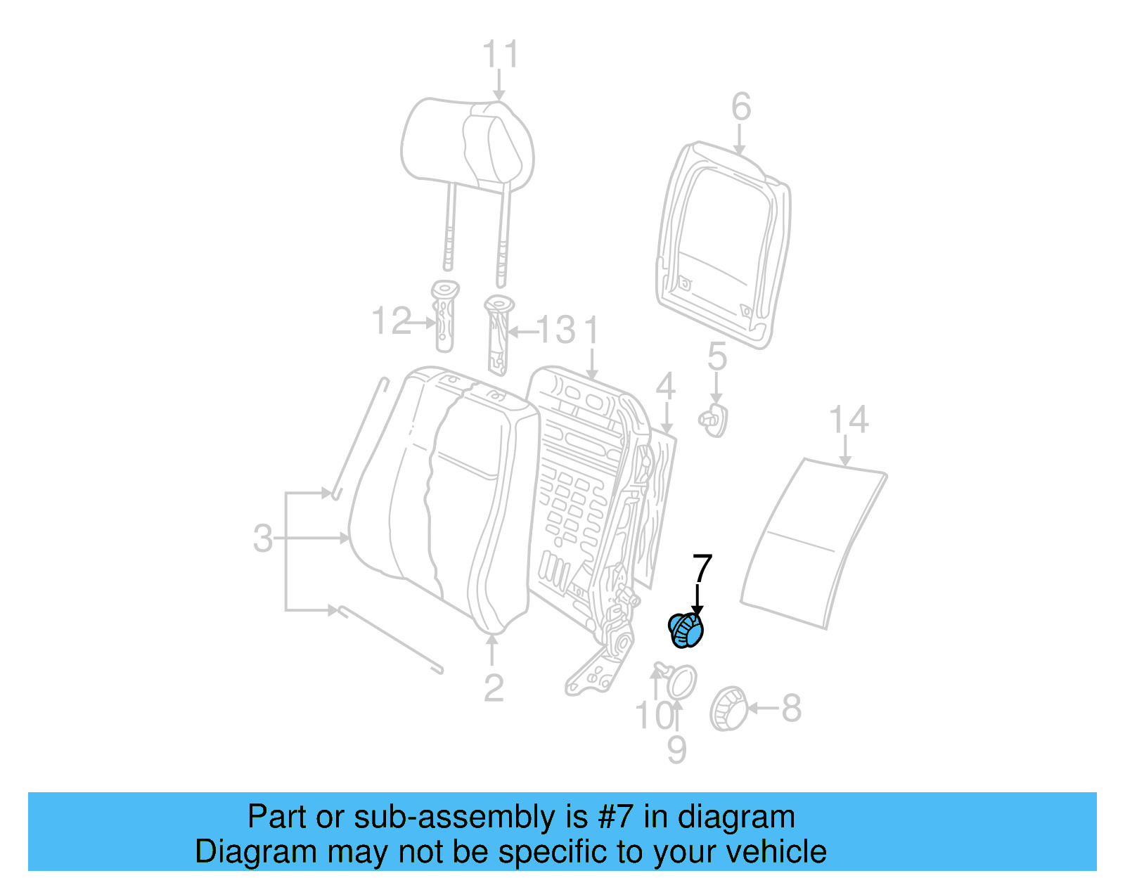 Adjust Knob 1K0-881-671-F-3U6 - View 2