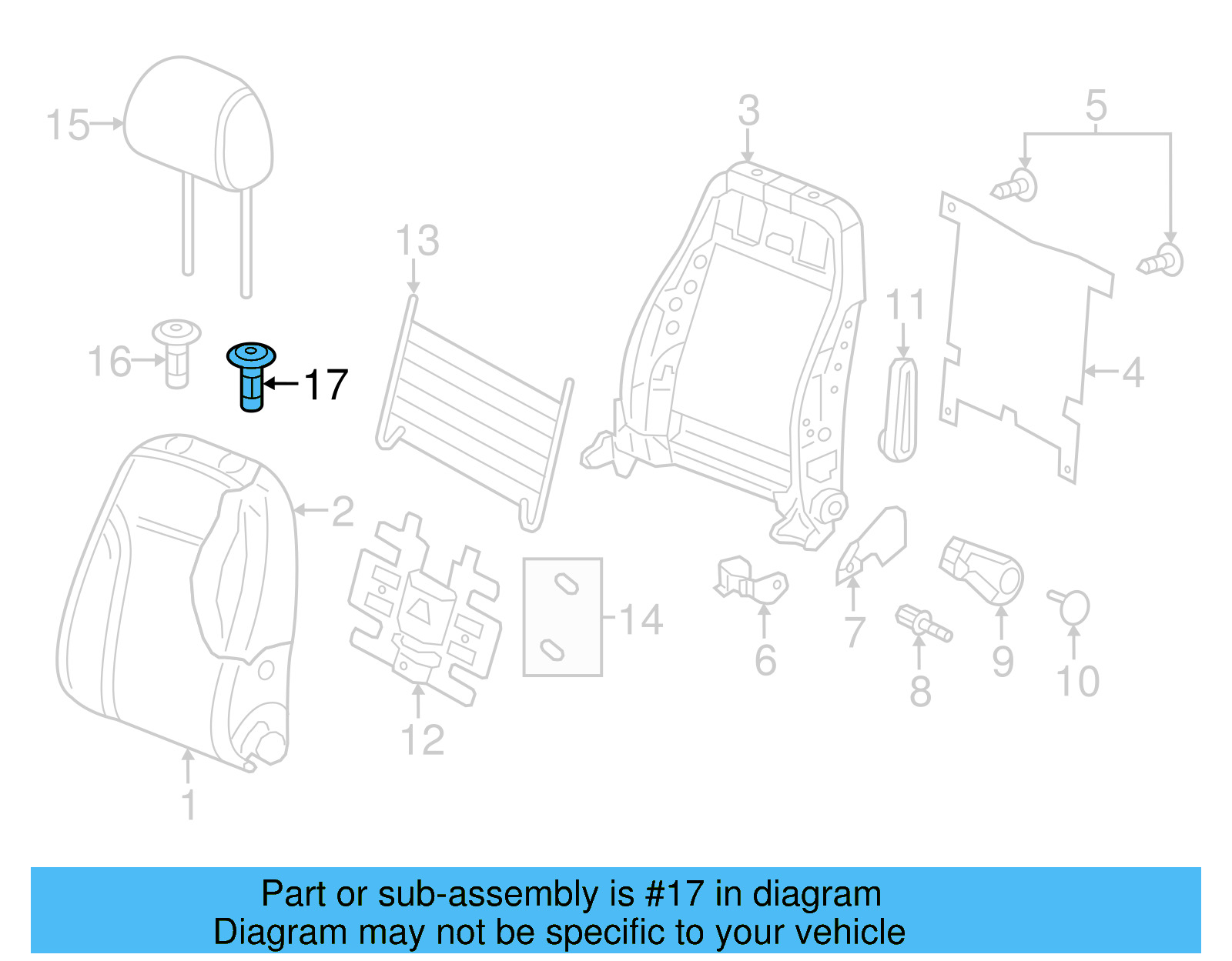 Headrest Guide 1K0-881-920-AD-82V - View 61