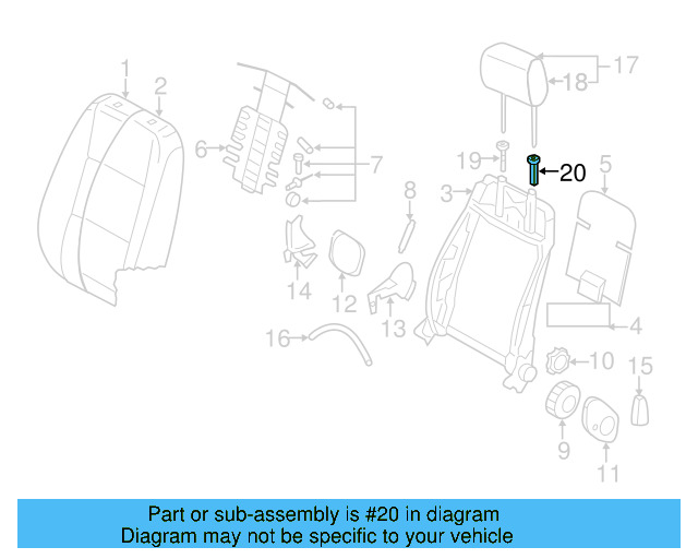 Headrest Guide 1K0-881-920-N-95T