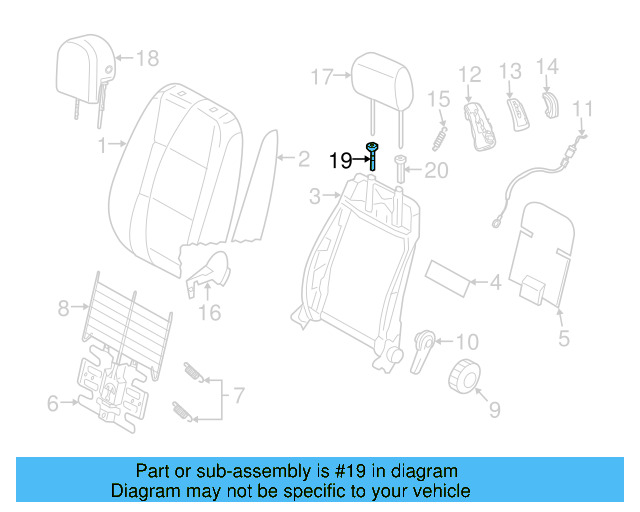 Headrest Guide 1K0-881-920-G-82V - View 22