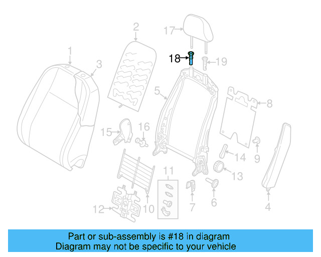 Headrest Guide 1K0-881-920-R-ZA2 - View 10