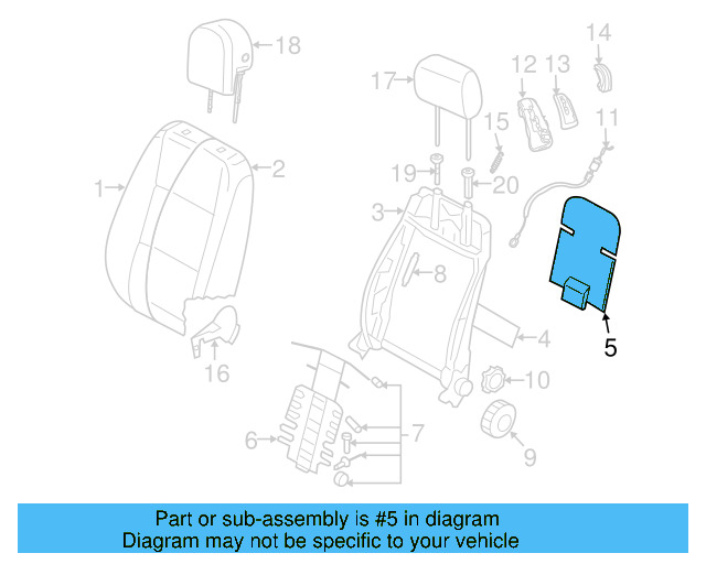 Seat Back Panel 1K0-881-989-C - View 8
