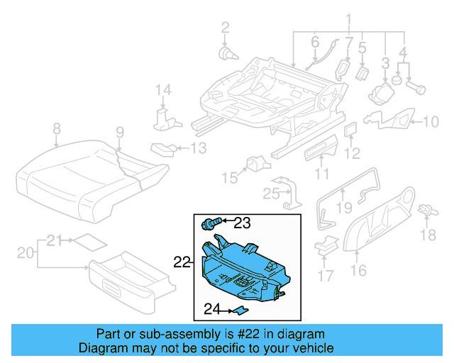 Seat Frame 1K0-882-600-B-9B9 - View 28