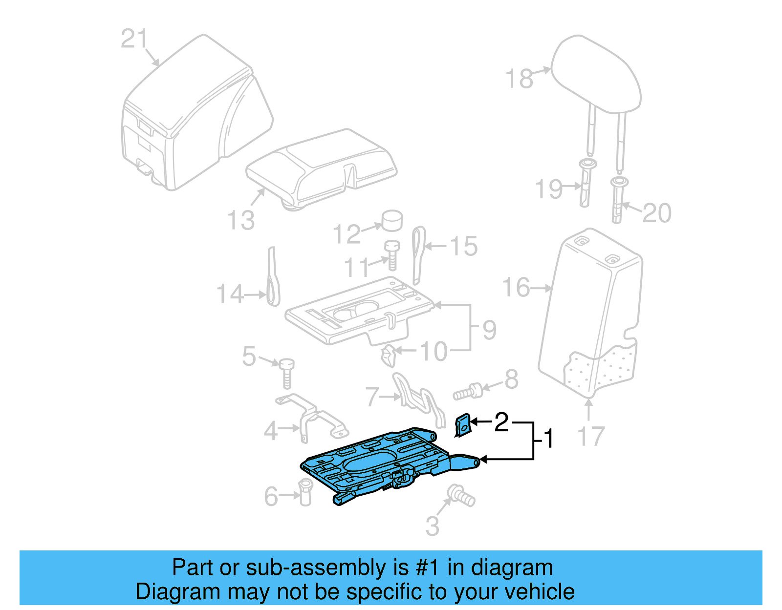 Seat Back Frame 1K0-885-209-K - View 4