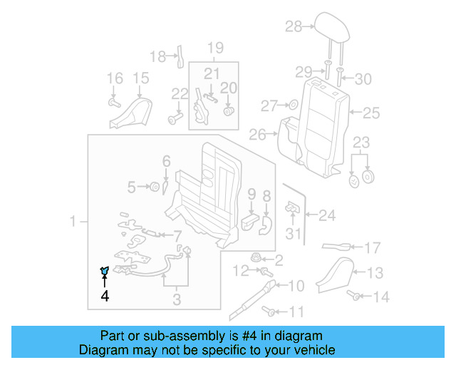 Release Cable Rivet 1K0-885-667-D - View 2