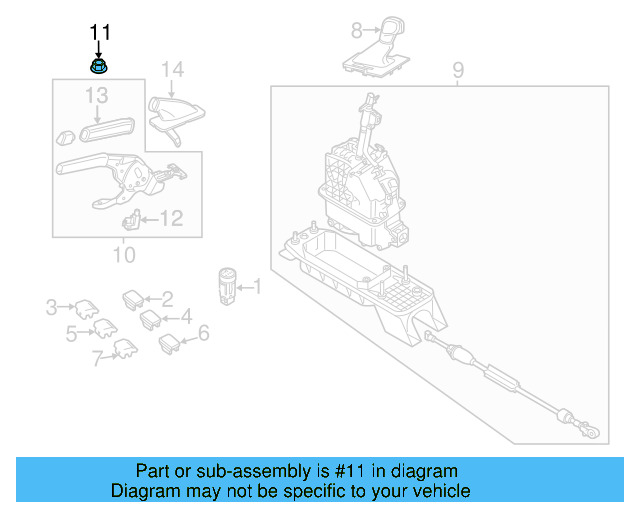 Park Brake Handle Lock Nut N-104-355-07